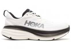 HOKA Men's Bondi 8 Running Shoes In White/Black