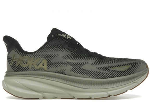 HOKA Men's Clifton 9 Road Running Shoes In Black/Slate 1 HOKA Men's Clifton 9 Road Running Shoes In Black/Slate