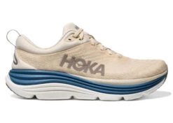 HOKA Men's Gaviota 5 Road Running Shoes In Birch/Foggy Night
