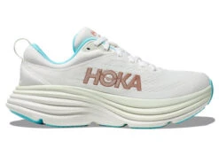 HOKA Women's Bondi 8 Road Running Shoes In Frost/Rose Gold