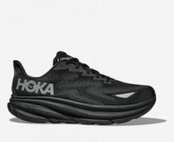 HOKA Women's Clifton 9 GORE-TEX Road Running Shoes In Black