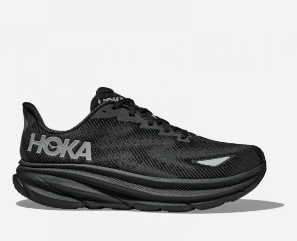 HOKA Women's Clifton 9 GORE-TEX Road Running Shoes In Black 1 HOKA Women's Clifton 9 GORE-TEX Road Running Shoes In Black