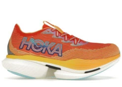 HOKA Cielo X1 Shoes In Cerise/Solar Flare