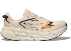 HOKA Clifton L Walking Shoes In Oat Milk/Alabaster